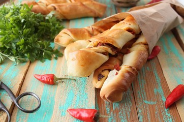 Bread sticks with cherry tomato