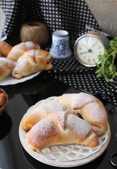Homemade freshly baked,croissants