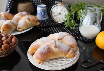 Homemade freshly baked,croissants