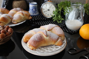 Homemade freshly baked,croissants