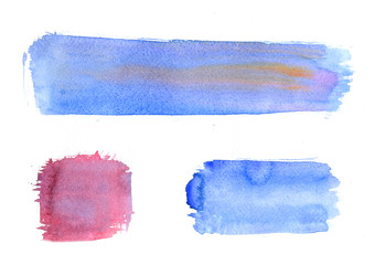 Watercolor pattern of banners