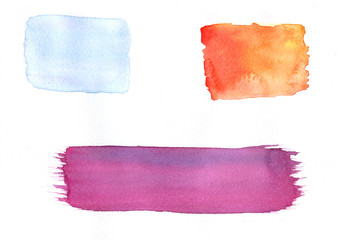 Watercolor pattern of banners