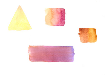 Watercolor pattern of banners