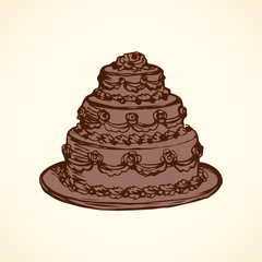 Cake. Vector drawing