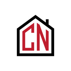 simple initial logo pentagon house