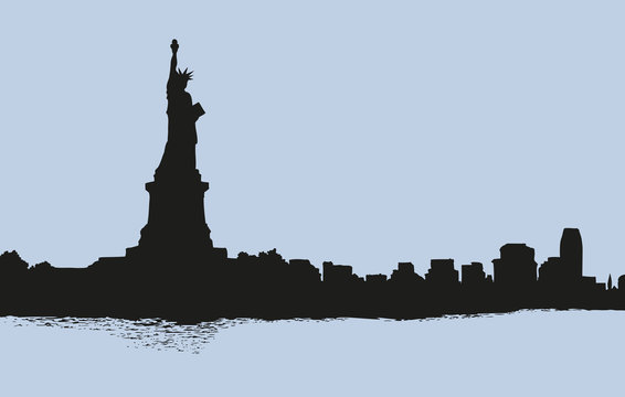 Statue of Liberty. Vector sketch
