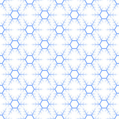 Fototapeta premium Seamless pattern with blue snowflakes