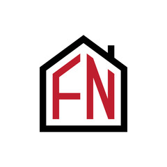 simple initial logo pentagon house