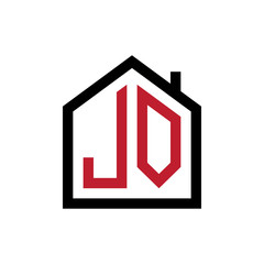 simple initial logo pentagon house