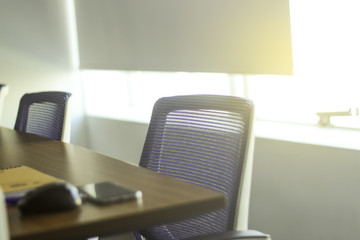 meeting room with sunset