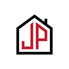 simple initial logo pentagon house