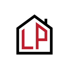 simple initial logo pentagon house