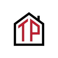 simple initial logo pentagon house