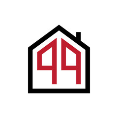 simple initial logo pentagon house