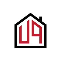 simple initial logo pentagon house
