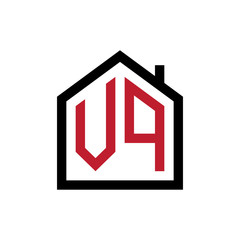 simple initial logo pentagon house