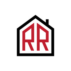 simple initial logo pentagon house