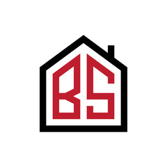 simple initial logo pentagon house