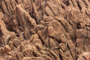 Red rock limestone fingers in Dades Gorgem Morocco, Africa