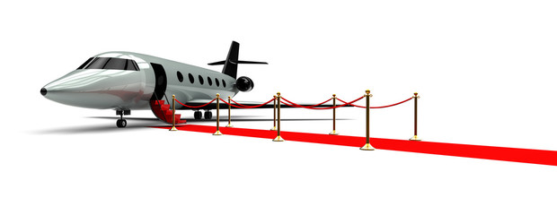  Luxury Airplane  / 3D render image representing a very important person plane