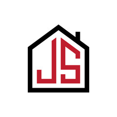 simple initial logo pentagon house