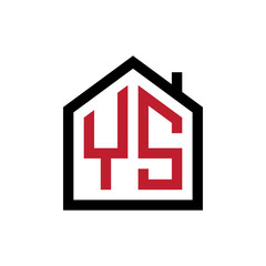 simple initial logo pentagon house