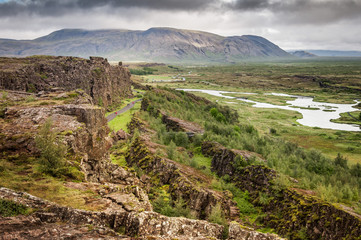 Fototapeta na wymiar National park Thinkvellir in Iceland