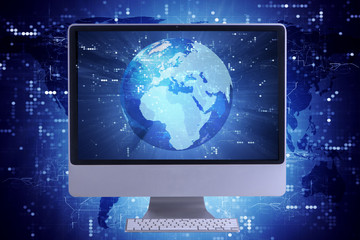 Computer screen in business concept
