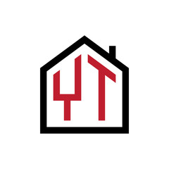 simple initial logo pentagon house
