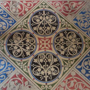 dallage  en polychromie de la sainte chapelle