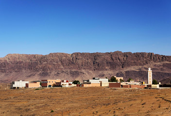 Moroccan village in the Atlas mountains, Morocco, Africa