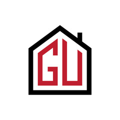 simple initial logo pentagon house