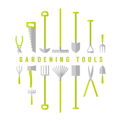Gardening tools set.