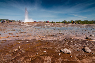 Geysir hot spring area in Iceland