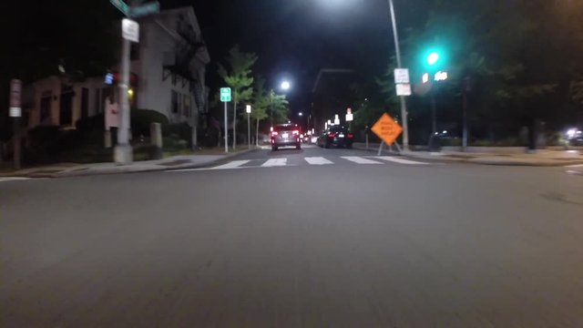 Gopro Attached To Bumper Of Car At Night 100x speed timelapse
