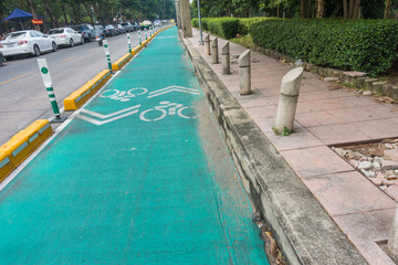 Bicycle road sign in bangkok