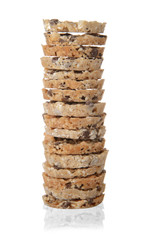 Cereal cookies on white background