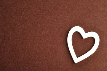 Valentine's Day. A white heart