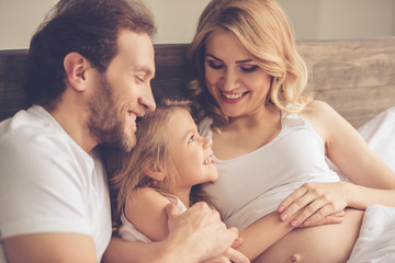 Happy family waiting for baby