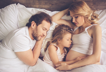 Happy family waiting for baby