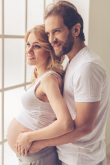 Fototapeta premium Happy couple waiting for baby