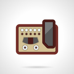 Obraz premium Professional guitar processor flat vector icon