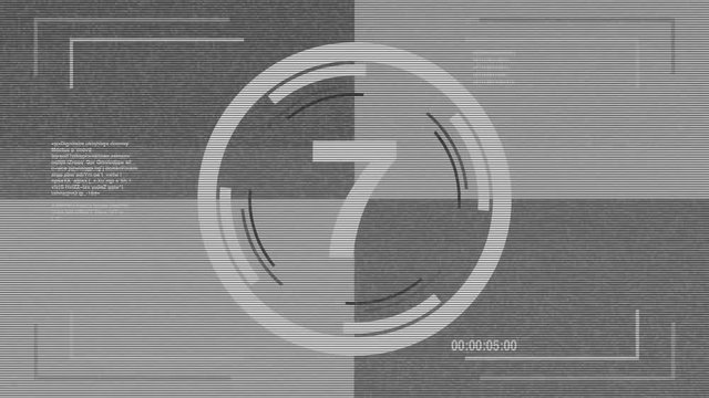 Countdown Black and White old tv