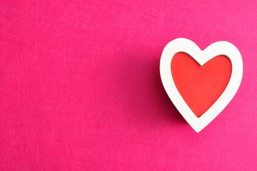 Fototapeta premium Valentine's Day. Red and white heart