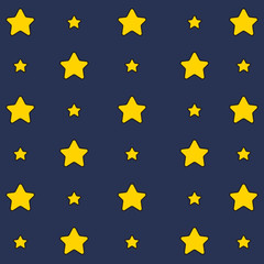 Stars Christmas gift pattern. Flat design vector illustration.