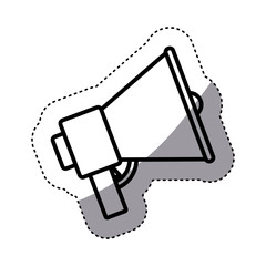Megaphone icon. Amplifer speaker bullhorn and announce theme. Isolated design. Vector illustration