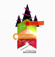 Christmas sale stickers and labels