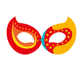 mask carnival celebration icon vector illustration design