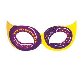 mask carnival celebration icon vector illustration design