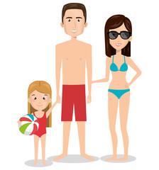 person charcter with Swimwear vector illustration design